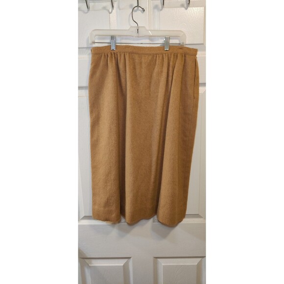 Vintage Pendleton Brown Tan Wool Skirt Size 14-Made In USA - Picture 2 of 9